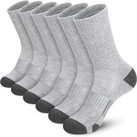 6 Pairs of Men's Socks Breathable Medium Socks Deodorant Sports Socks Crew Training Socks Basketball Socks Running Socks (37-44)