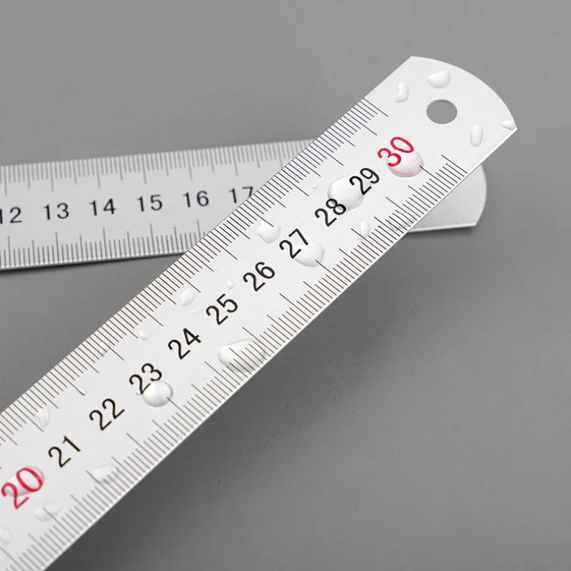 1pcs M&G ARL96027 Bidirectional Stainless Steel Ruler Student Drawing Measurement Ruler Office Drawing