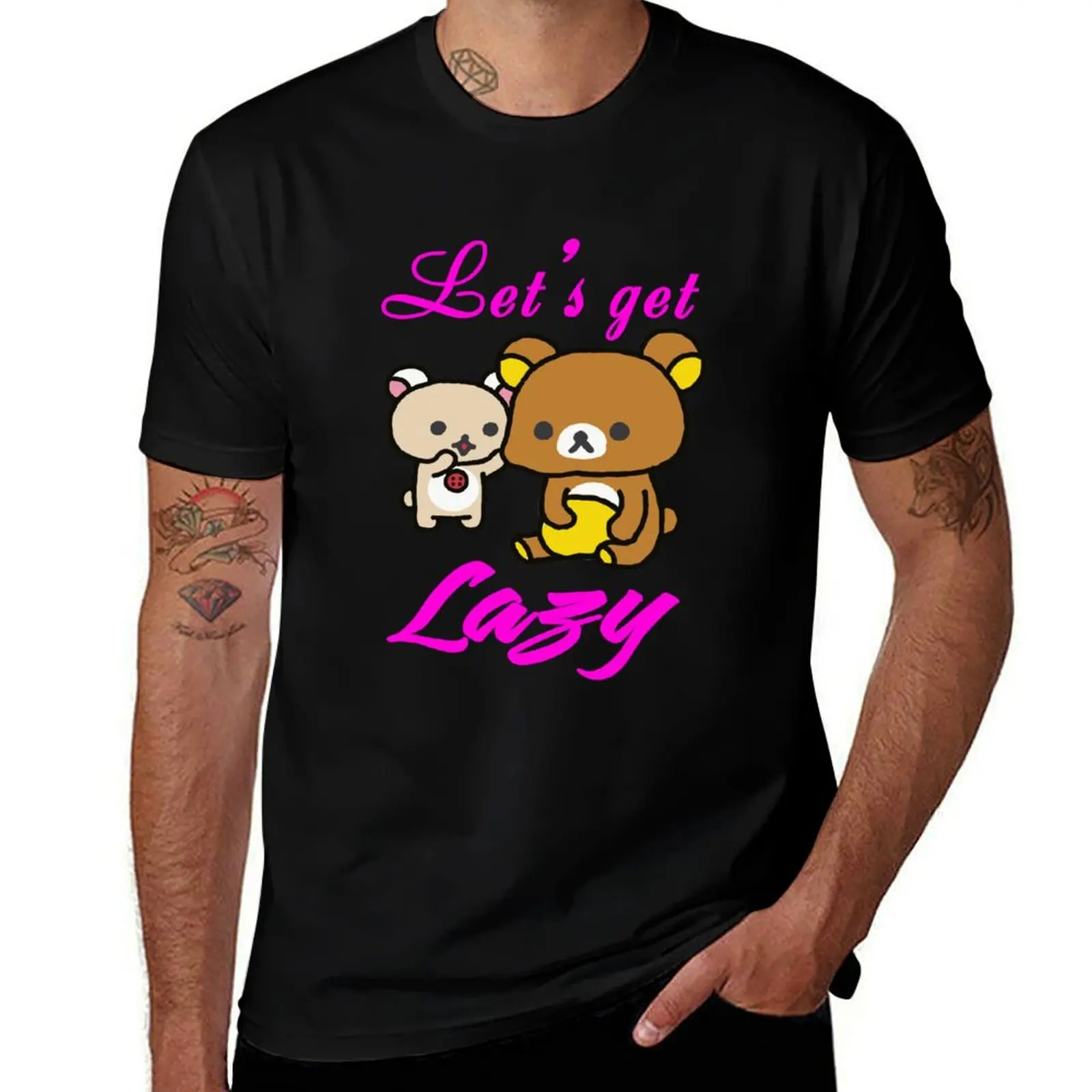 Rilakkuma Lets Get Lazy T-Shirt Festival Casual Short Sleeve T-Shirt