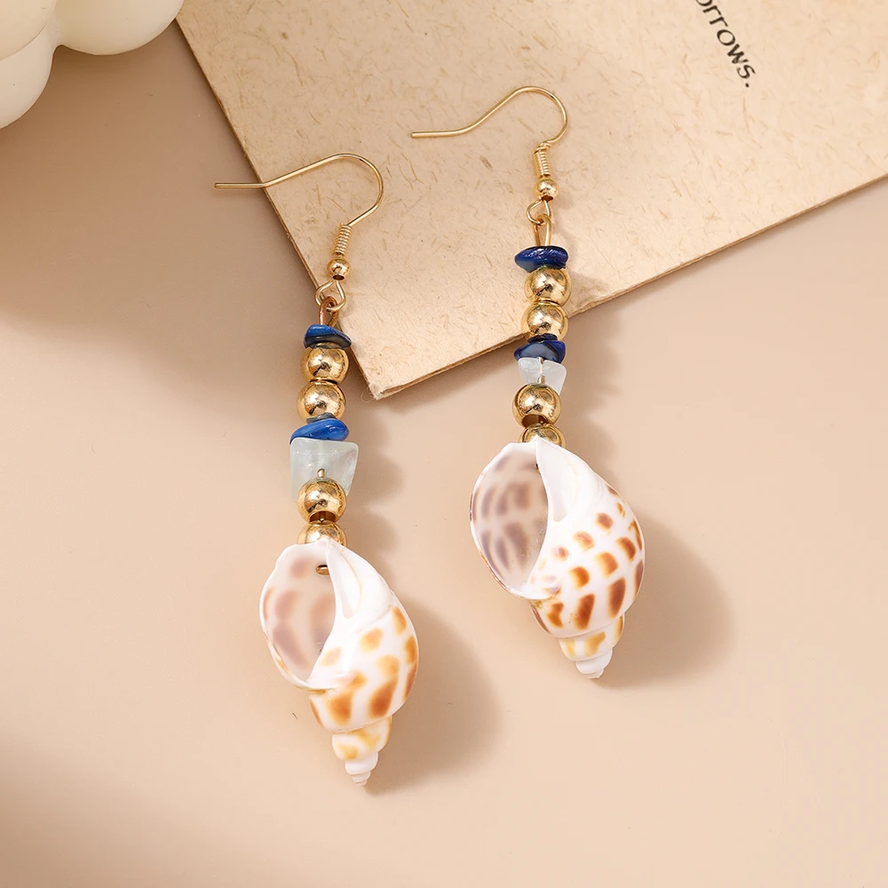 Aihua Mode Sommer Strand Perle Muschel Ohrringe für Frauen Mädchen Nette Boho Seestern Ohrringe Neu In Meer Schmuck Geschenke – Detail 7