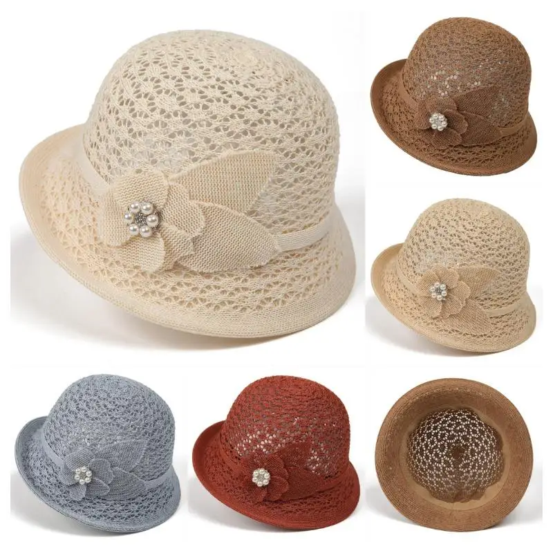 Sommer-Sonnenschutzhut im französischen Stil mit gerollter Krempe, Outdoor-Fischerhut, koreanischer modischer Blumenhut für Damen