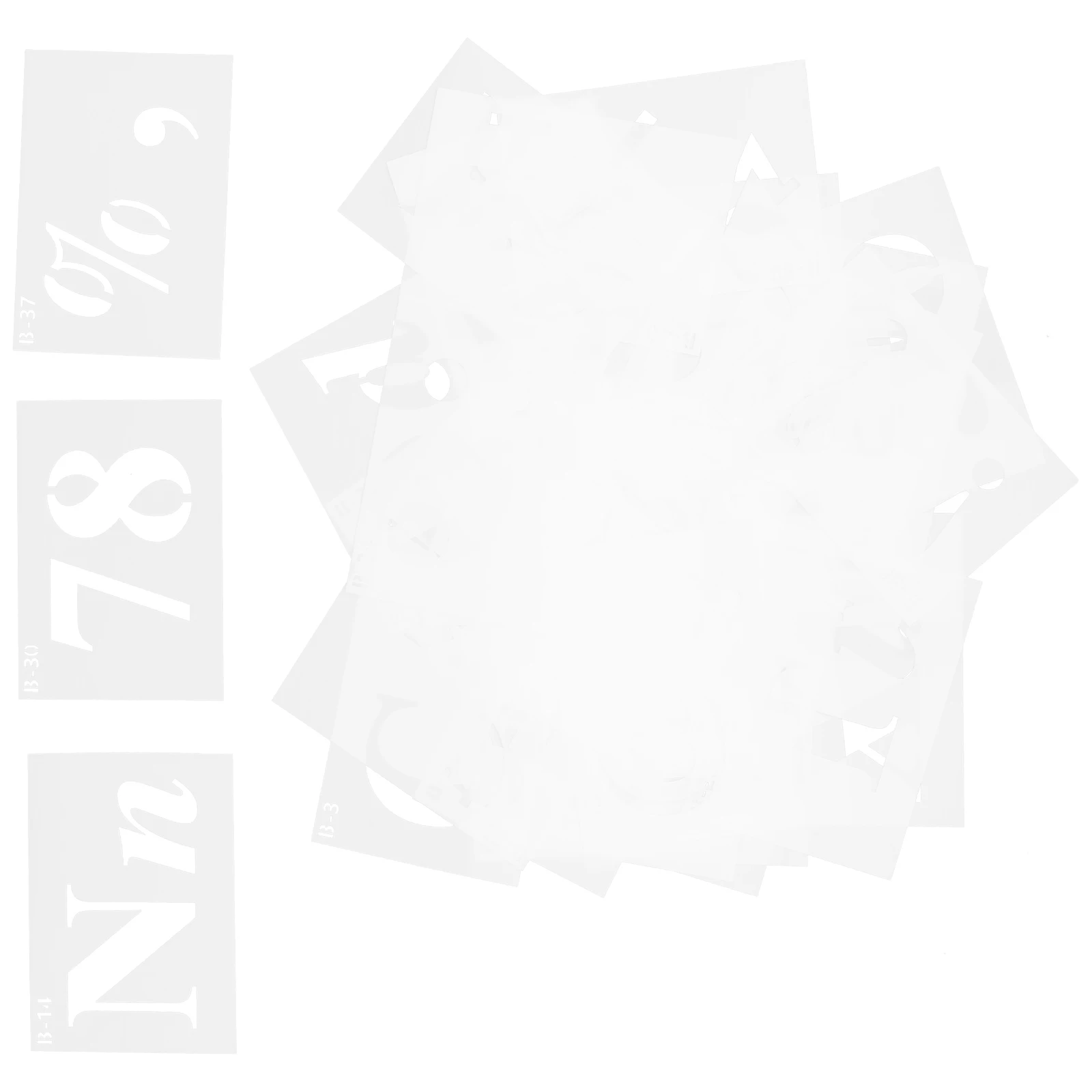 

40Pcs Reusable Letter Number Symbol Stencil Templates Plastic Alphabet Stencils for Painting DIY Scrapbooking Crafts Art