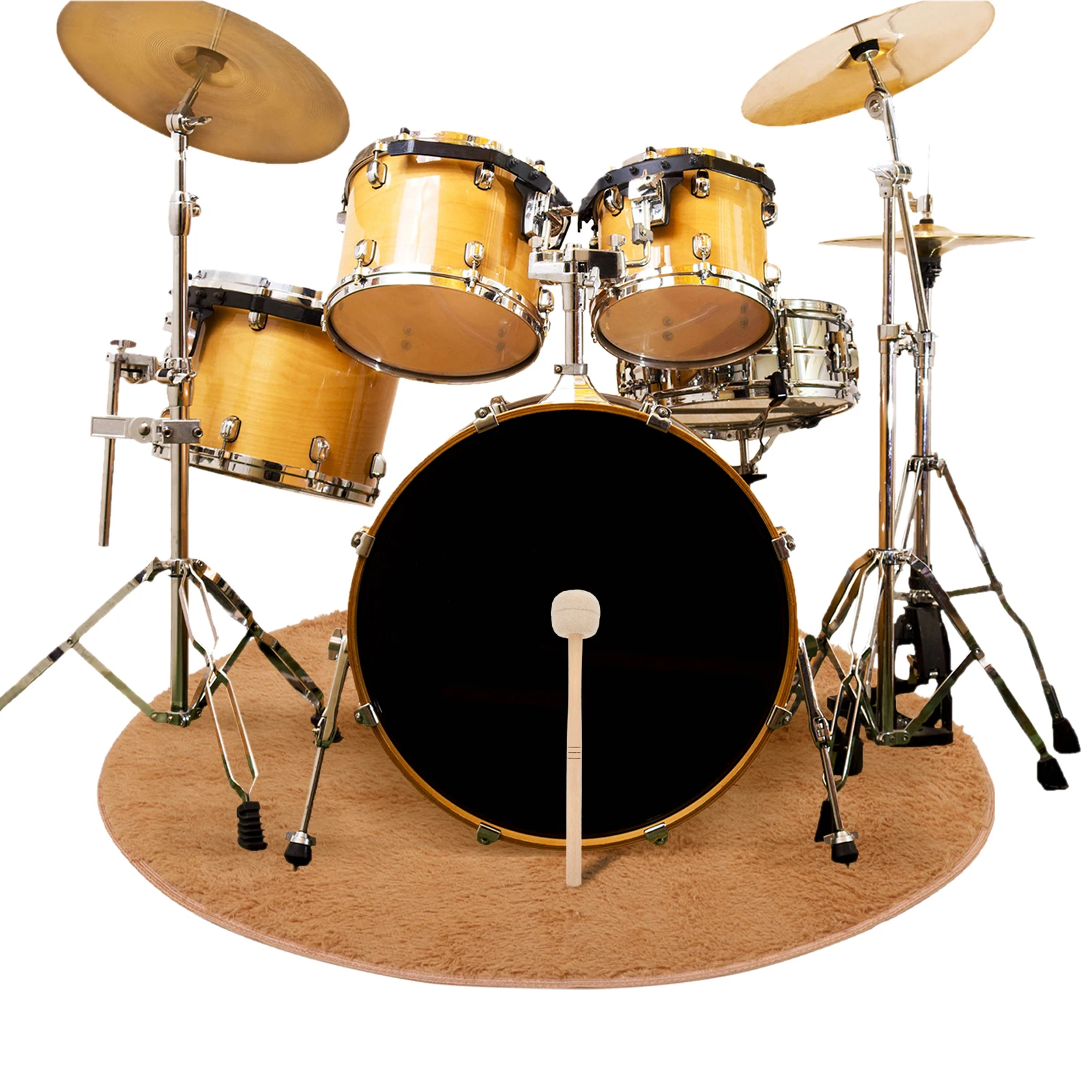 

Felt Drumsticks H Percussion Mallets Durable Bass Cymbals Drum Accessories White Croquet Hammer Accessories