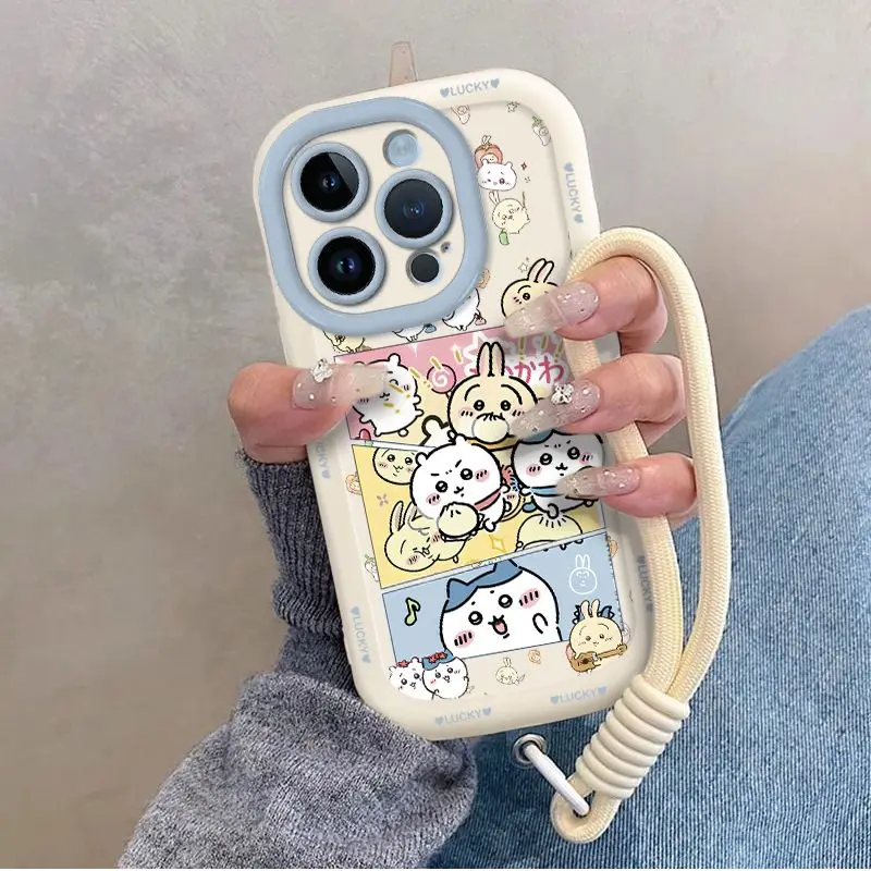 

Cute Chiikawa Hachiware Usagi suitable for iPhone 17 16 15 14 13 12 11 Pro Max anti-fall phone case protective cover