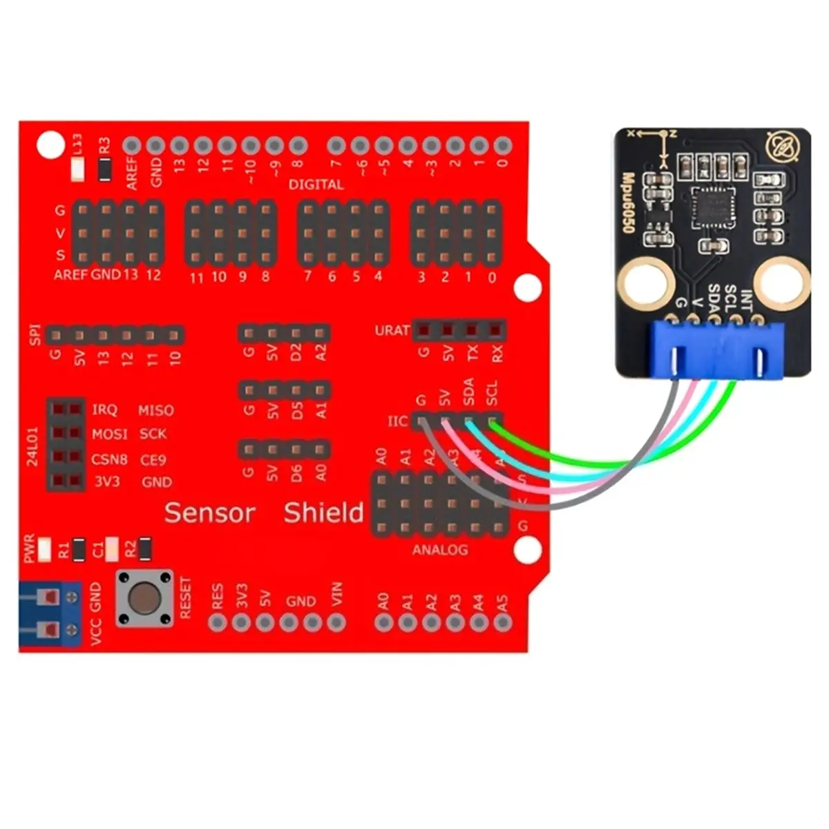 MPU6050 6- Gyroscope + Accelerometer Module, 3D Motion Tracking IMU Sensor with Interface for