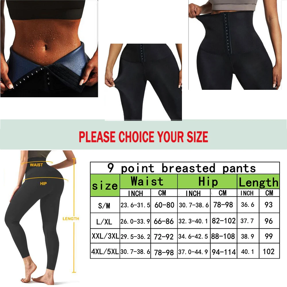 Sauna Pants Women Sweat Capris Slimming Leggings,High Waist Workout Body Shaper