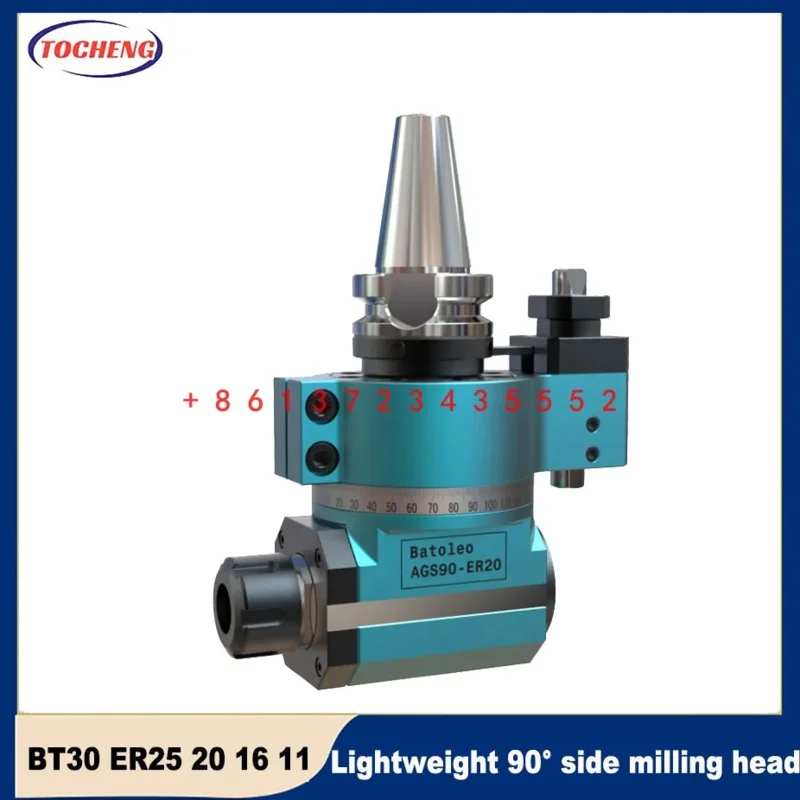 Lightweight side milling head BT30 ER25 20 16 11 CNC small angle head 90 degree right angle milling head