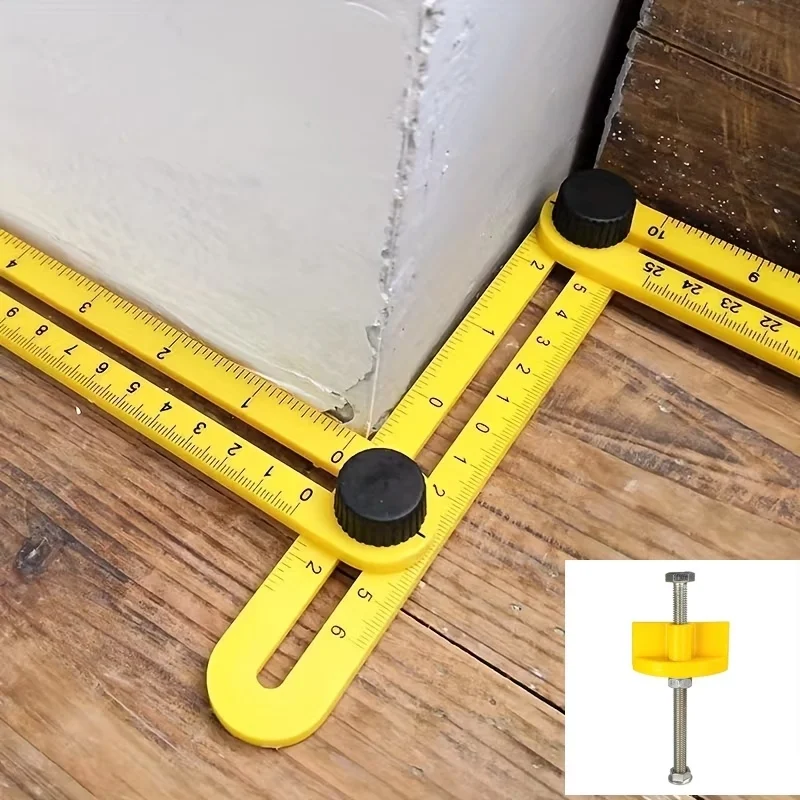 1PC Multi-Functional ABS Plastic 4-Fold Ruler Corner Measurement Tool Foldable Measuring Tools For Woodworking DIY Construction