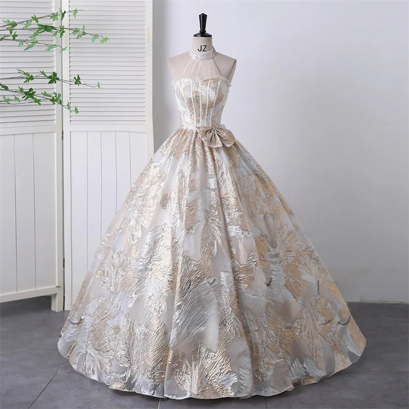 

2024 New Women's Long Puffy Skirt Evening Gown Student Performance Art Exam Clothing High Waist Korean Sle Princ Dr