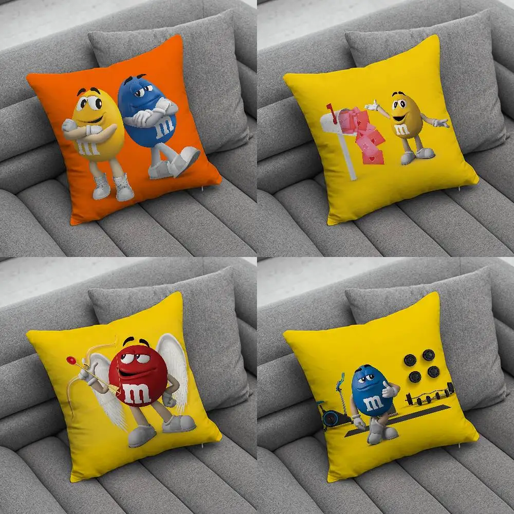

M-M-Ms-S C-Chocolates-S Print Pattern Sofa Cushion Cover Pillowcase Home Party Car Bedding