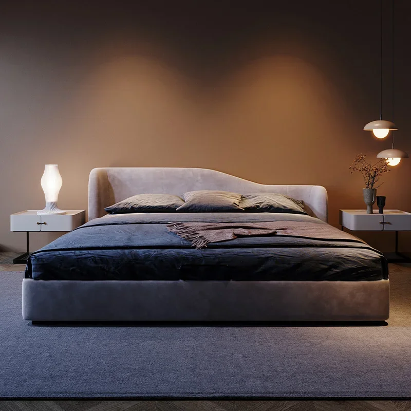 

Зимняя двуспальная кровать с черной спинкой, деревянная винтажная мягкая регулируемая двуспальная кровать с облаком, современная мебель для дома Camas De Dormitorio