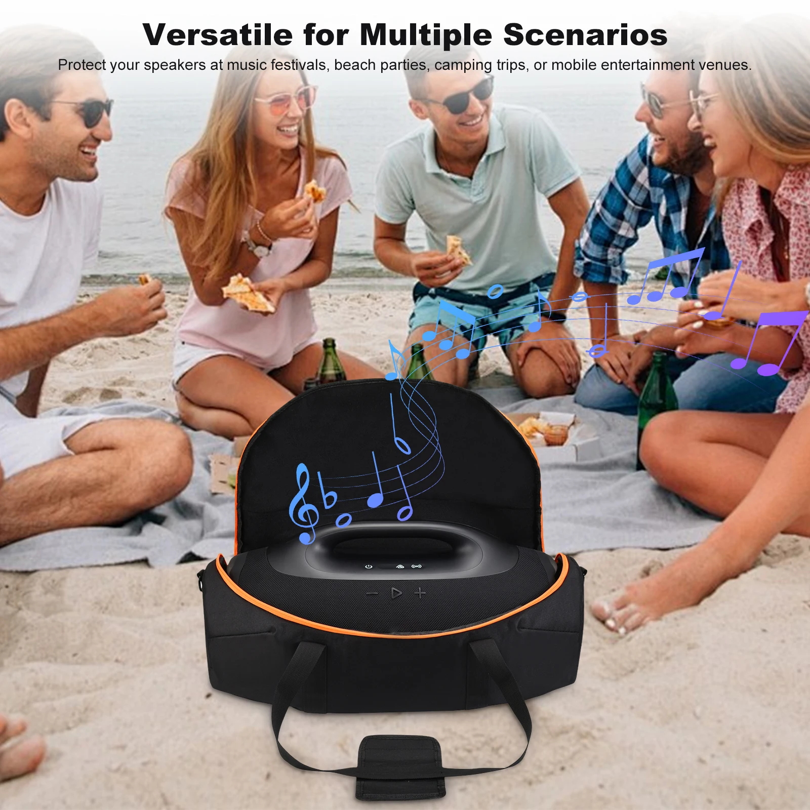 

Портативная сумка через плечо со съемным ремнем и чехлом для хранения для звукового устройства Boombox 4