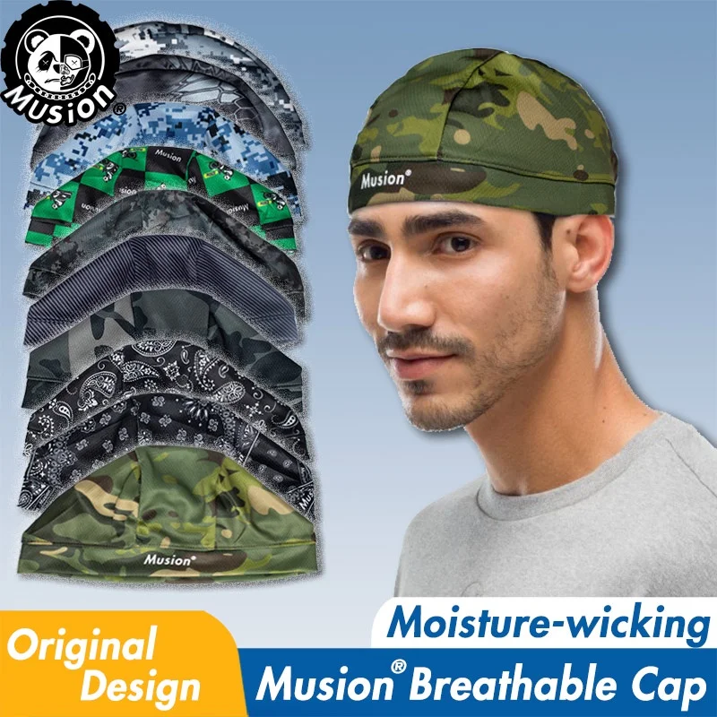 Musion High-stretch Head Cover Motorcycle Helmet Inner Cap Original Design Pochłaniająca pot czapka sportowa na zewnątrz