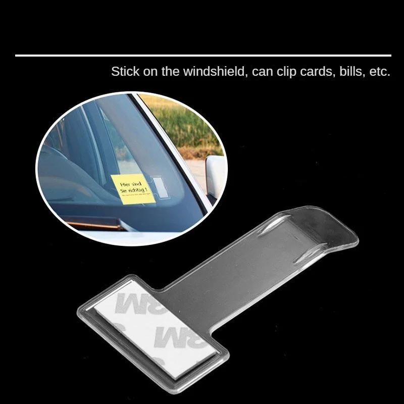 Custom Logo Plastic Car Styling Parking Ticket Holder Car Fastener Card Holder Mounting Fastener Organizer Windshield Sticker