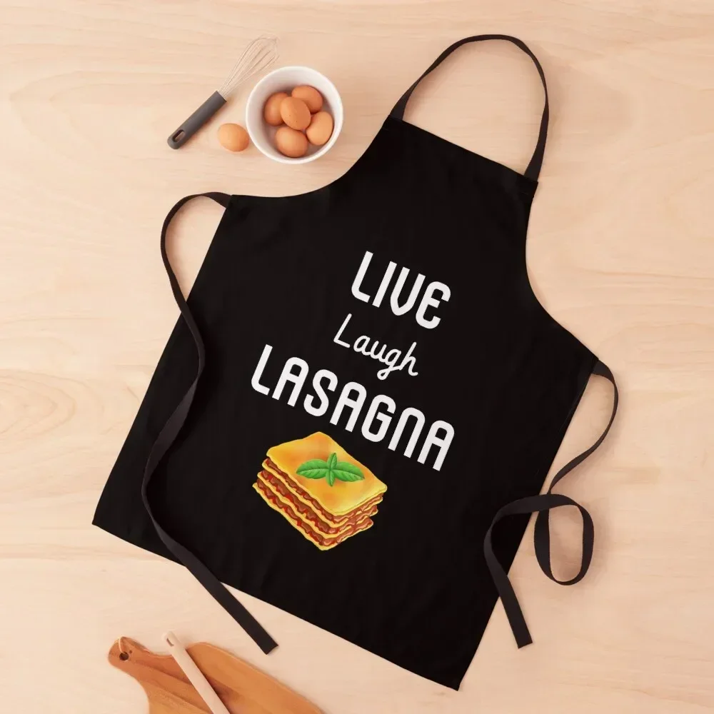 

Live Laugh Lasagna Apron women's work kitchen item Apron