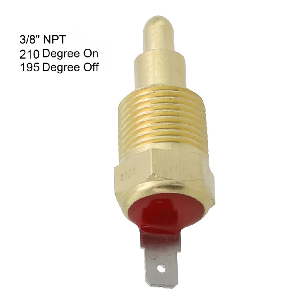 

1X Car Electric Engine Fan Thermostat Temperature Sensor Switch Thermo Sensor Switch 3/8\" NPT 175 Degree On 210 Degree Off