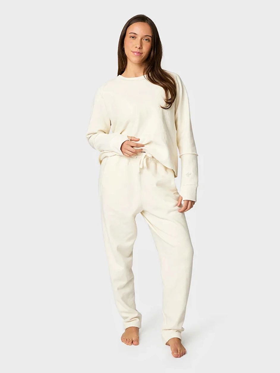 High-End Yoga Frog MDK Women's Loose Fit Comfortable Soft Organic Cotton Linen Blend Fleece Lined Casual Pants-image