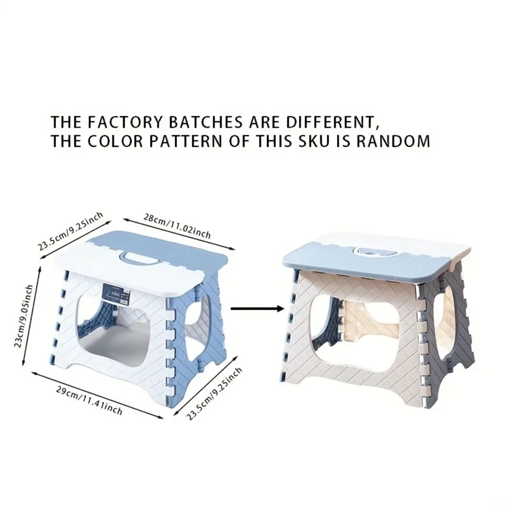 1 szt. Zagęszczony plastikowy składany stołek, przenośne mini krzesło ogrodowe ławka sypialnia, salon, stołek łazienkowy