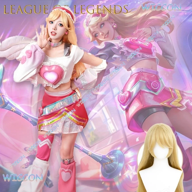 

ALeague of Legends Lux Valentine Cosplay Costume Anime Couple Outfit Love Theme Role Play Dress Girls Party Convention Halloween