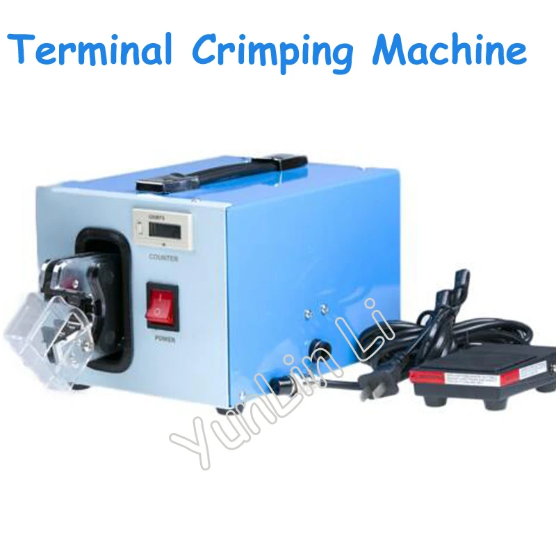 

Pneumatic Terminal Crimping Machine 220V Terminal Crimping Tool with English Manual AM-201