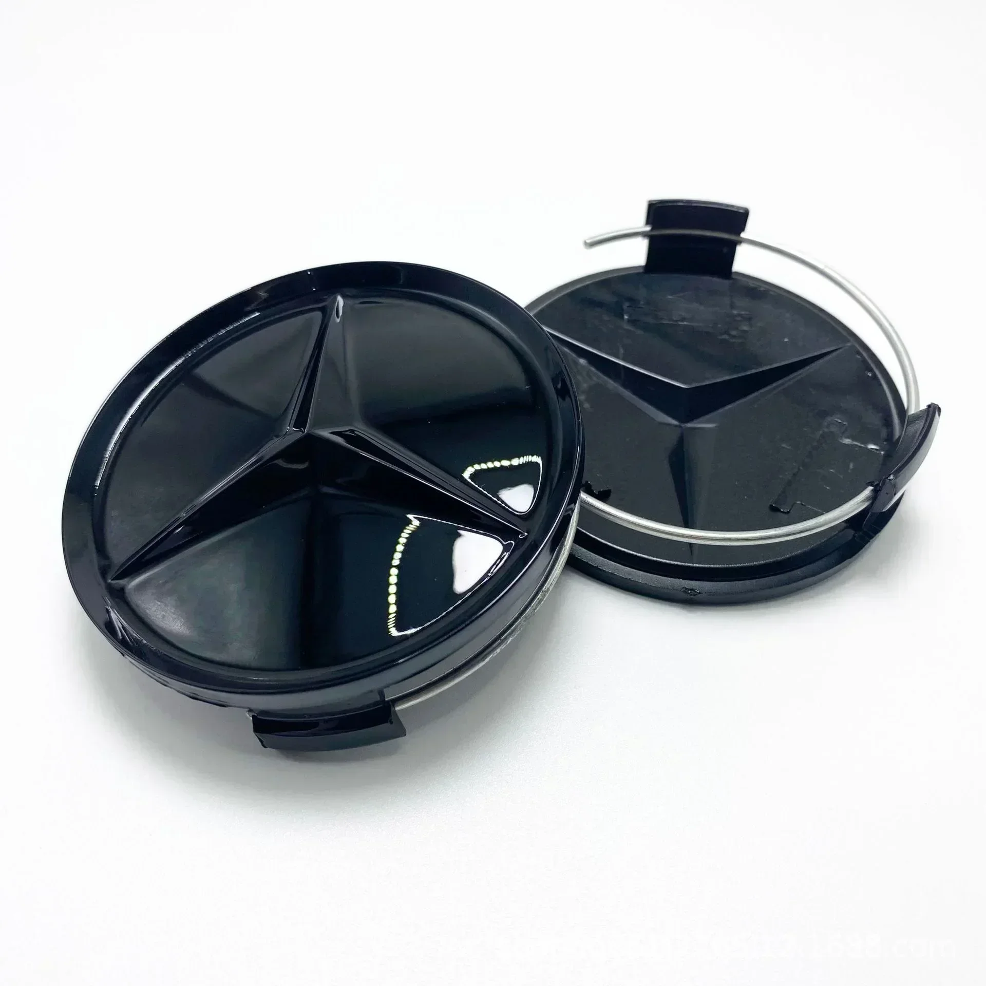 4 قطع 75 مللي متر المتكاملة الأسود أو الفضة ستار شعار لمرسيدس بنز C177 W218 فئة جنوط العجلات مركز محور قبعات اكسسوارات السيارات #2