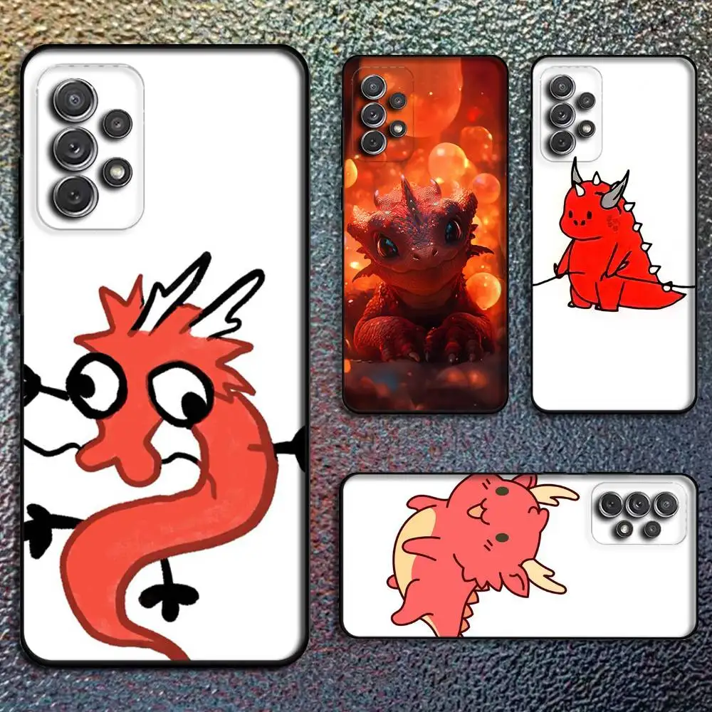 

Funny Red Dragon Phone Case For Samsung S25,S24,S21,S22,S23,S30,Ultra,S20,Plus,Fe,Lite,Note,10,9,5G Black Cover
