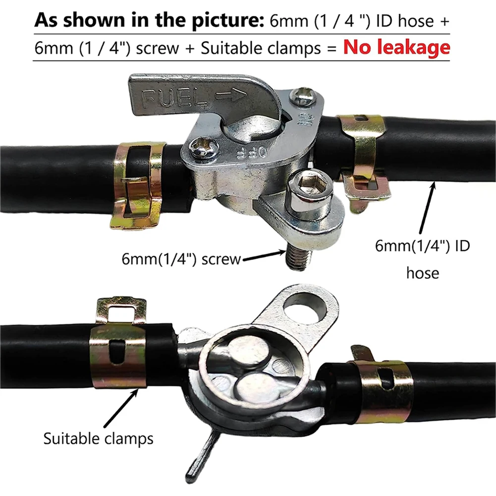 Inline Fuel Tank Tap Filter Petcock Switch Petrol Gas Fuel Tap Petcock Valve Switch for ATV Quad Pit Bike