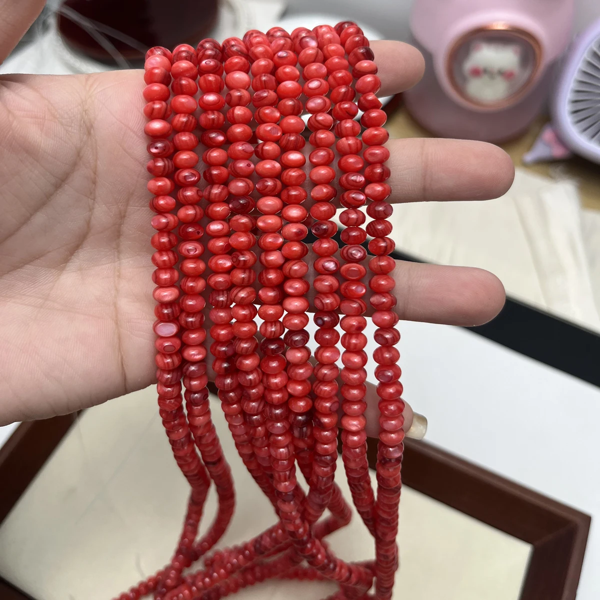 3,5x5mm Natürliche Shell Halbzeuge Perlen Abacus Form Lose Perlen für Schmuck Machen DIY Halskette Armband Zubehör Großhandel