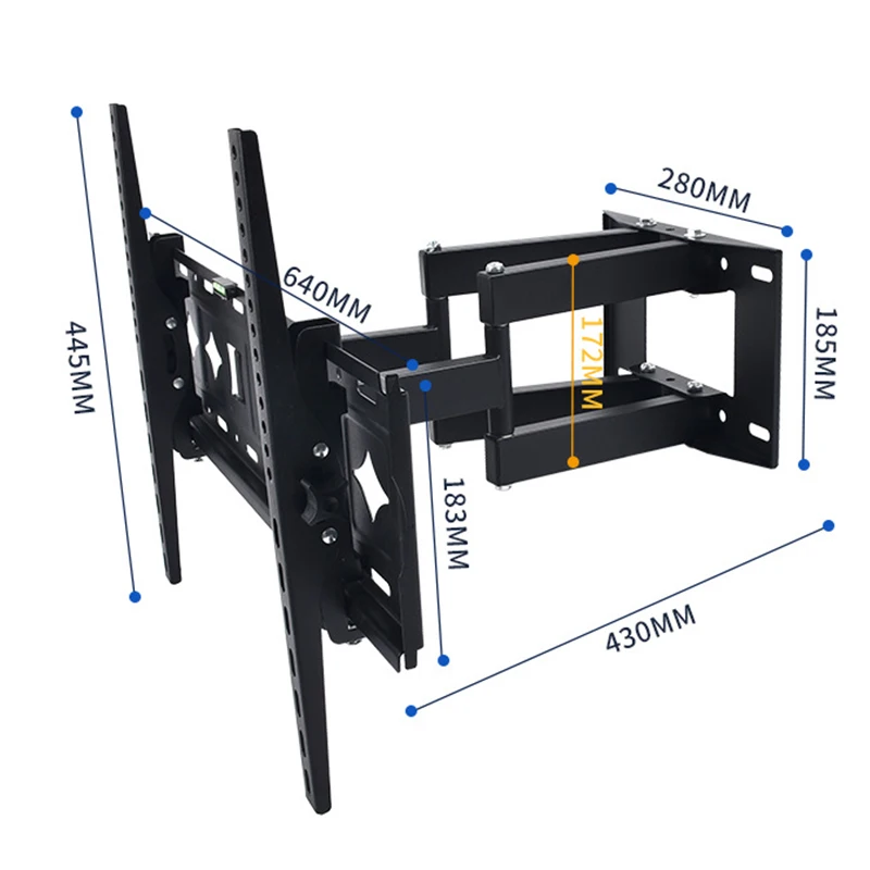 Imagem -06 - Suporte de Suporte Telescópico Rotativo Universal Ajustável tv Shelf Suporte para 3280 Polegadas Led Monitor Suporte tv Wall Mount