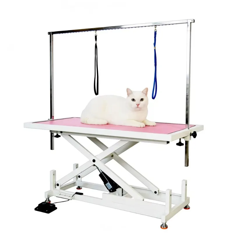 The electric stainless steel hanging rod is adjustable in height, non-slip and easy to clean surfaces