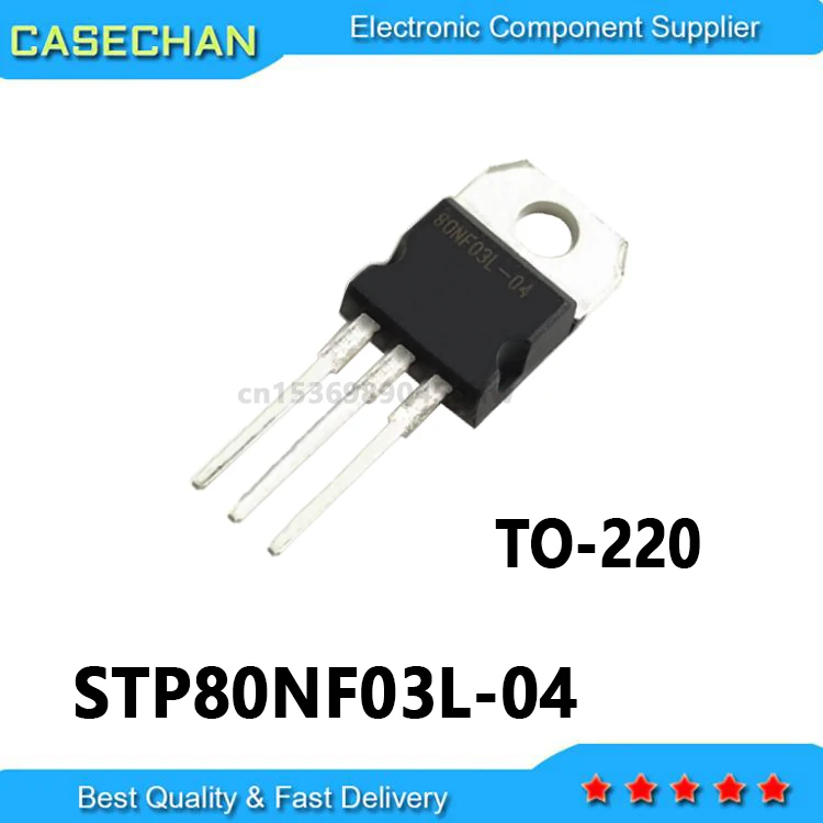 10PCS   80NF03L-04 80NF03L TO-220 STP80NF03L-04