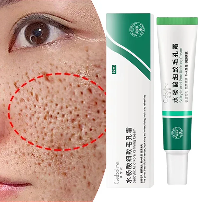 Crème de rétrécissement des pores à l'acide salicVAC, élimination rapide des grands pores, élimine les points noirs, resserre le visage, lisse la peau, produit de soin coréen