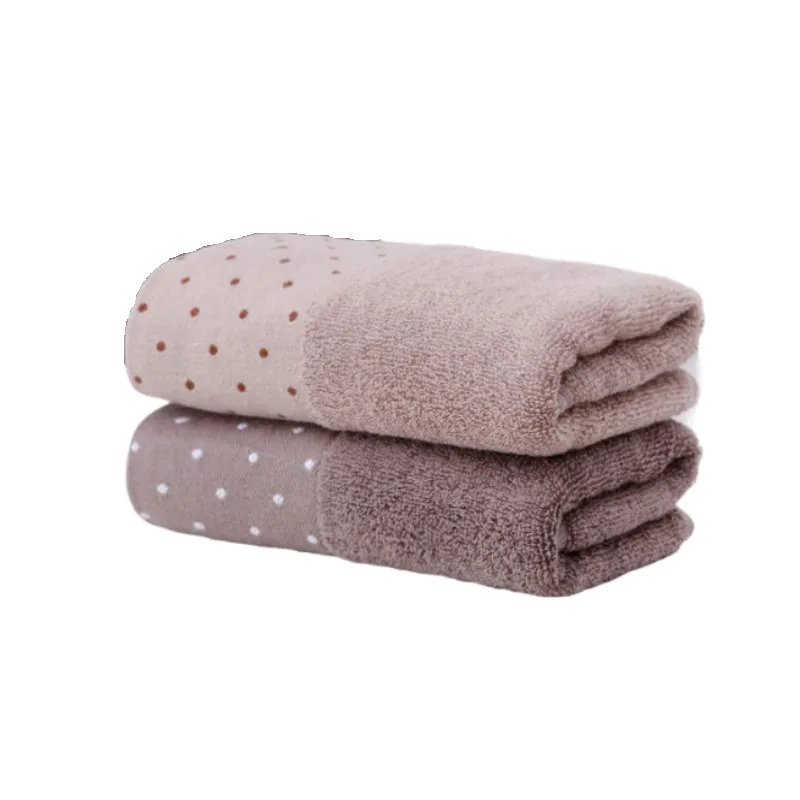 

100% Cotton 2Pcs Dots Hand Face Towels Bathroom Set Highly and Soft Absorbent Travel Sport Hotel Beauty-Skin Towel Multi-color