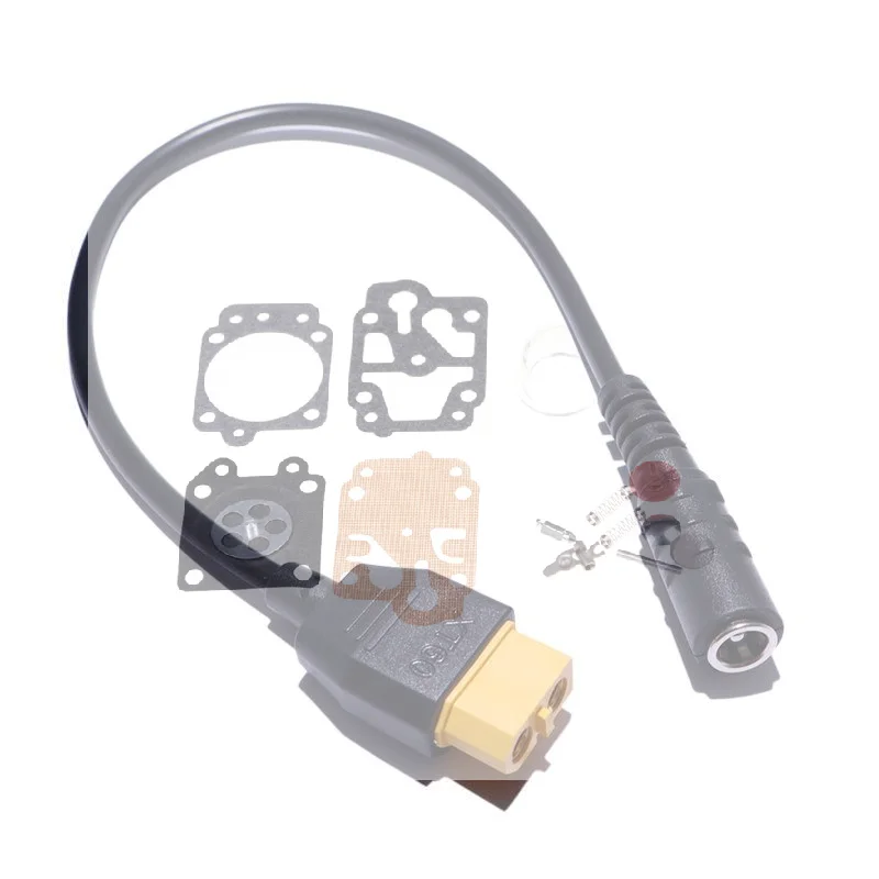 XT60 Female to DC Connector Cord 20AWG 20A High Current Fits DC5521 DC5525 for RC Drone Lipo Battery Use