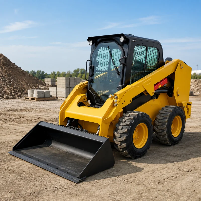 0.75 Ton Mini Compact Skid Steer Loader with 36.8kW Engine and 0.45m³ Bucket Capacity for Construction and Landscaping