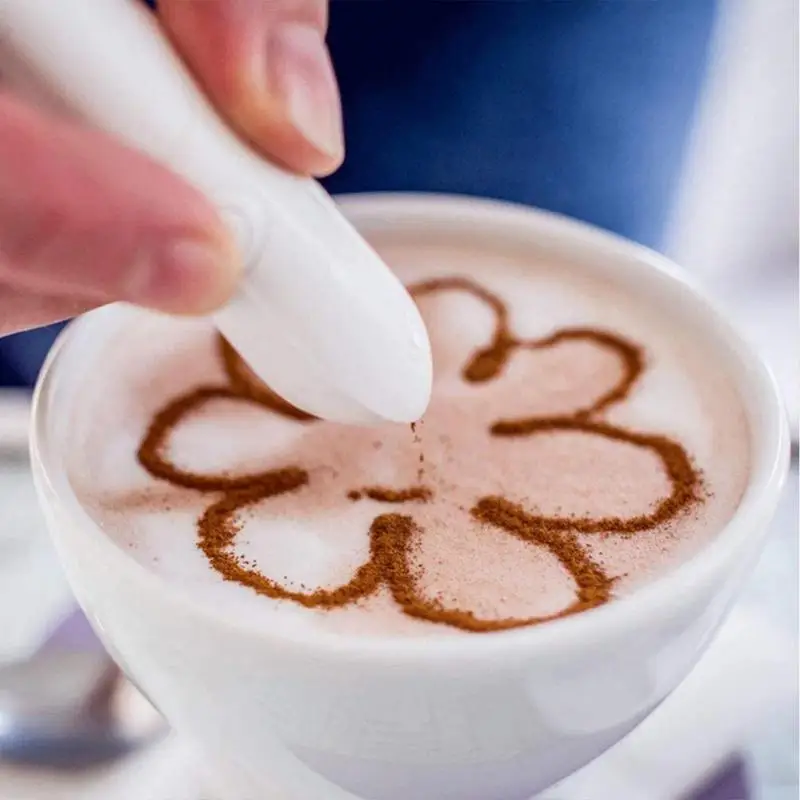 Coffee Carving Pen Drawing Pen Reusable Cake Decorating Pen Electrical Latte Art Pen Spice Cappuccino Decoration Pen