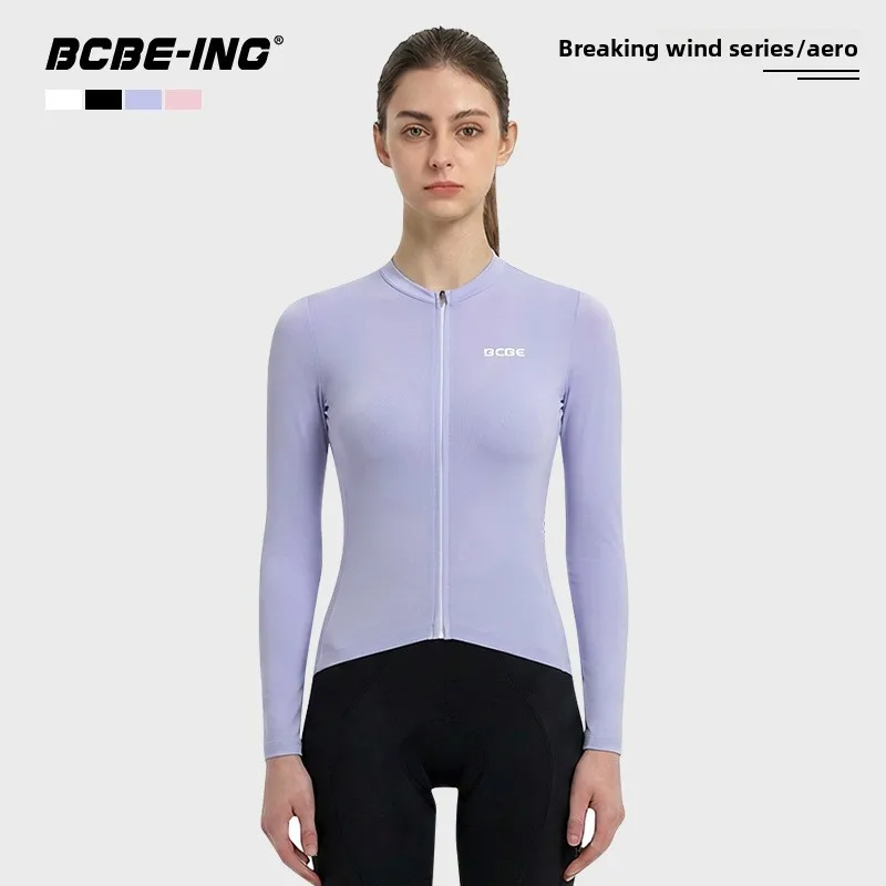 Женская велосипедная майка BCBE-ING с длинным рукавом, высокоэластичная, профессиональная, облегающая, для шоссейного велоспорта, дышащая, для езды на велосипеде
