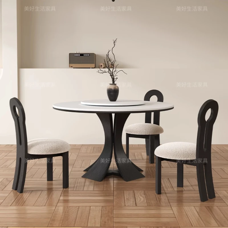 Retro Dining Table Living Room Center Decorative Restaurant Kitchen Tables Dinner Round Work Table Mesas Space Saving Furniture