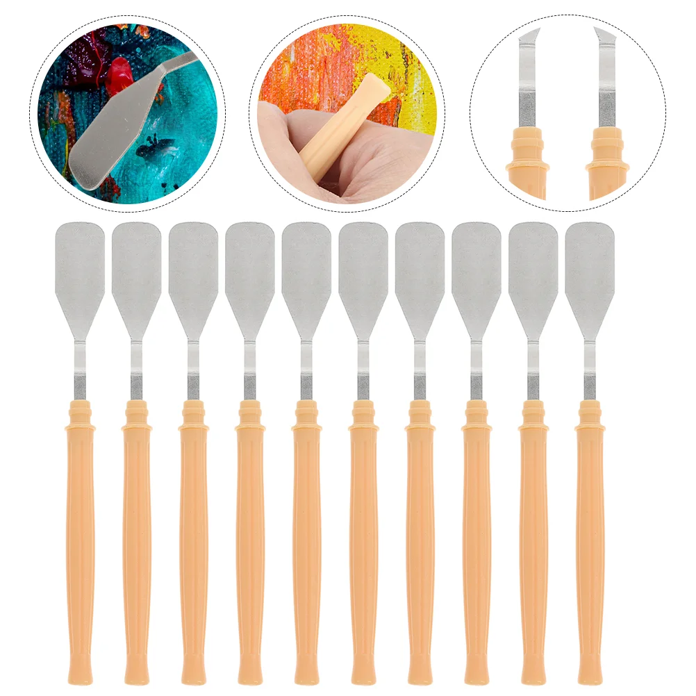 12 Pcs Palette Knife Mixing Cup Oil Painting Scrapers Drawing Tool Pigment Tools