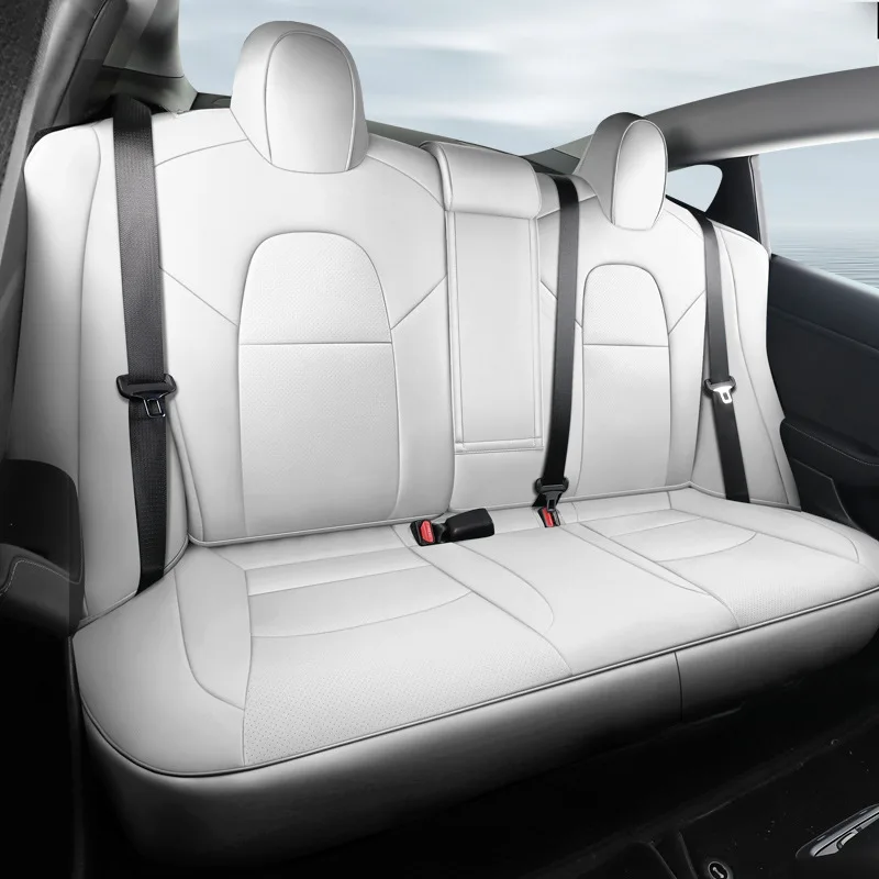 Set completo di coprisedili per Auto speciali personalizzati per Tesla Model Y dal 2021 al 2024 coprisedili per Auto cuscino in pelle accessori Auto