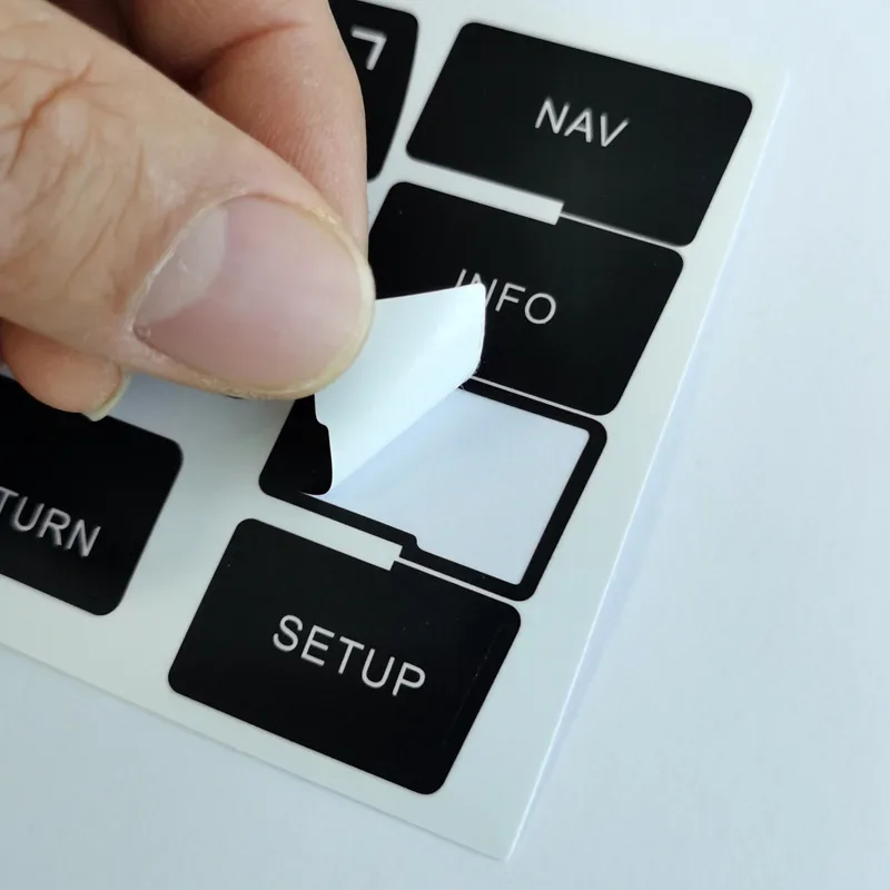 Car Interior CD Multimedia Radio Audio Button Repair Stickers Decals Kit For Audi A8 2004-2010 Car Stickers Accessories