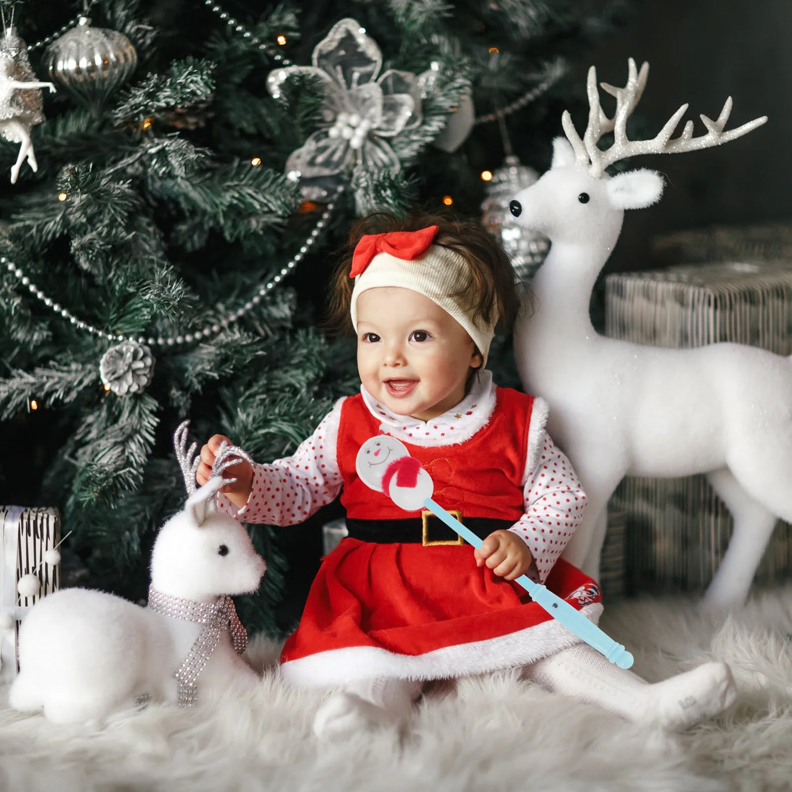 

Светодиодная рождественская мигающая палочка со снеговиком, случайный цвет, светящаяся палочка для дня рождения, свадьбы, вечеринки, фестиваля, светящаяся палочка