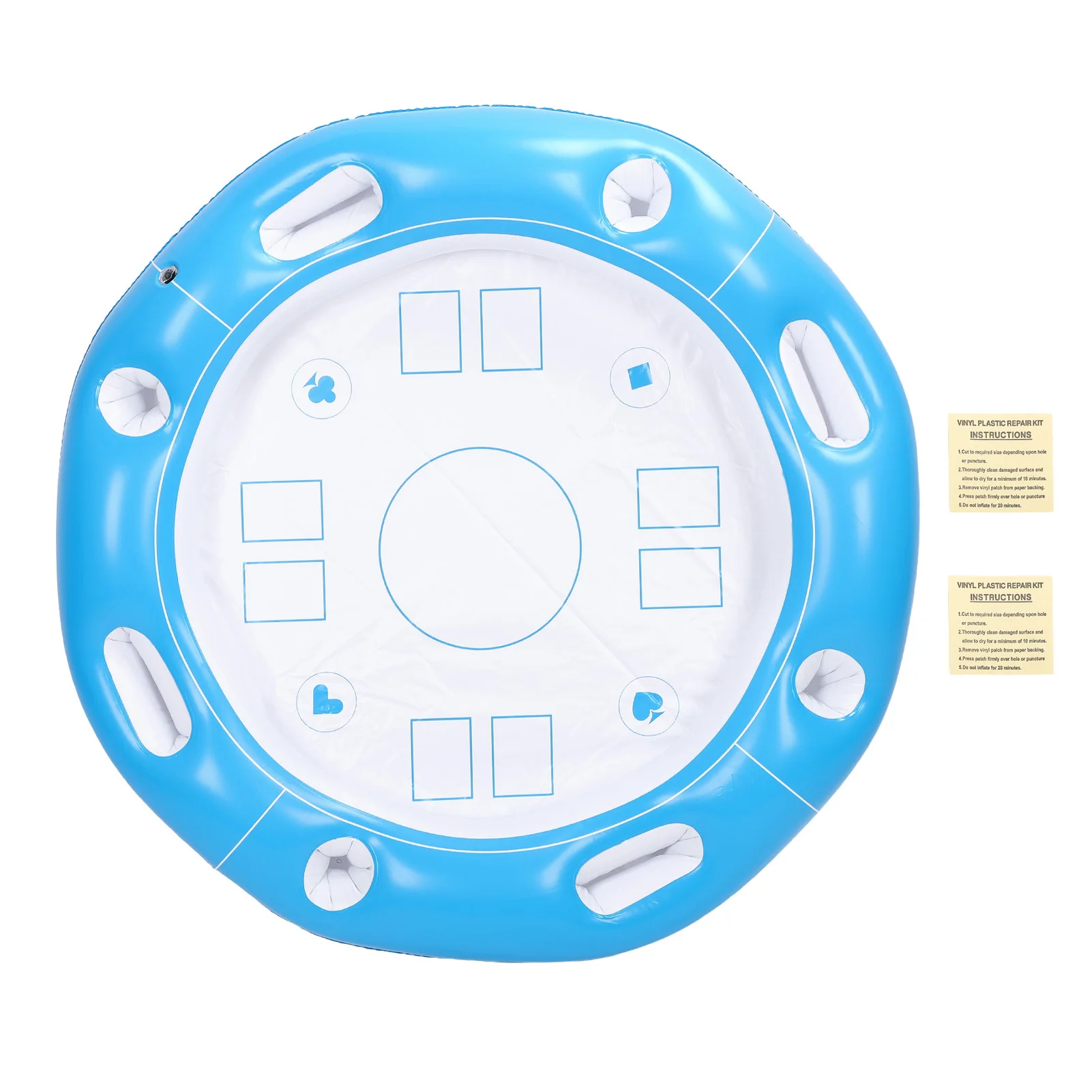 Pool Floating Table Oversized Round Card Games Inflatable Tray for Indoor Outdoor Beach Summer Parties