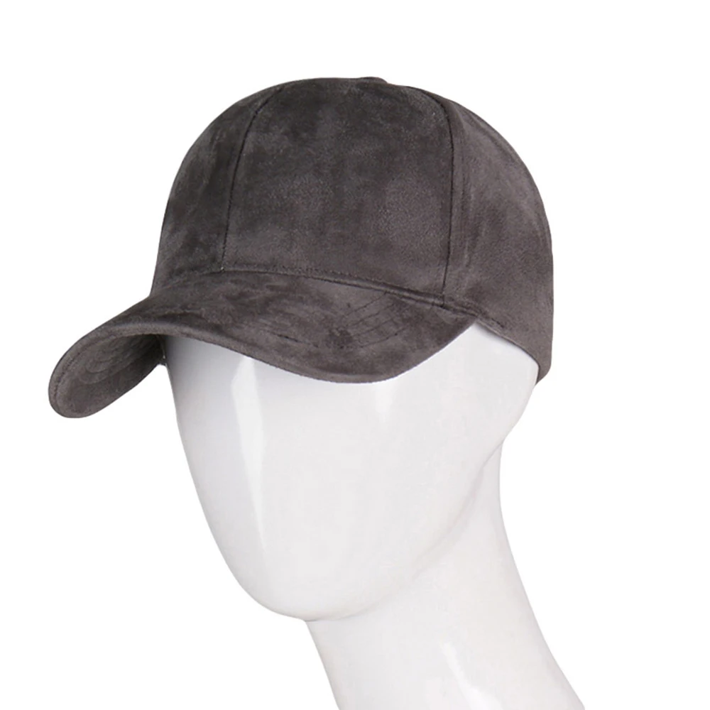 Mode Marke SnapbackBaseball Kappe Frauen Gorra Straße Hip Hop Wildleder für Damen Schwarz Grau Baseball Hüte – Detail 5