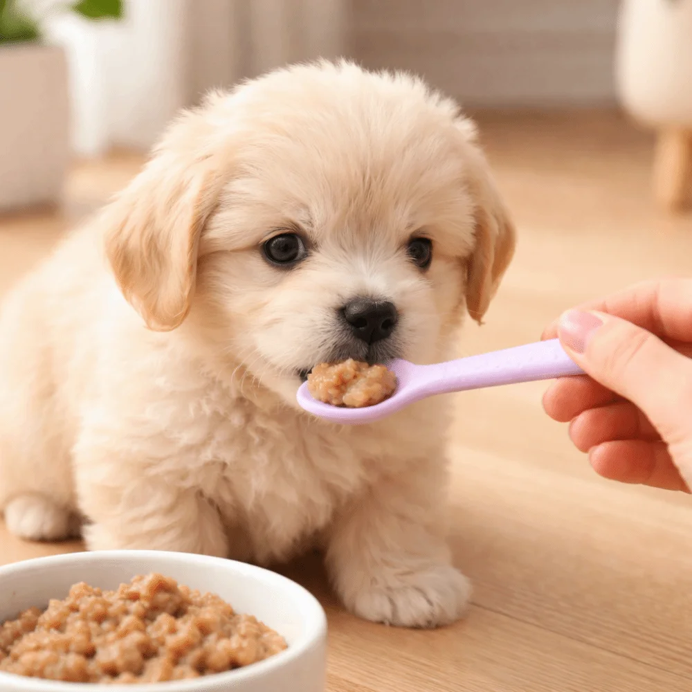 

3 Pieces Long Handle Pet Canned Spoon Bite Resistant Silicone Pet Food Scoop Cat Paw Design Candy Color Stirring Spoon Wet Food