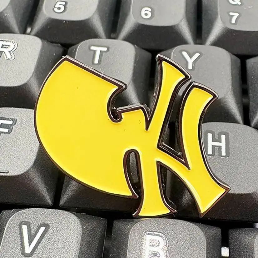 American Hip-Hop Band Rap And Baseball Team Logo Mashup Enamel Brooch East Coast Music Brand Lapel Pin Fans Gift Badge Accessori