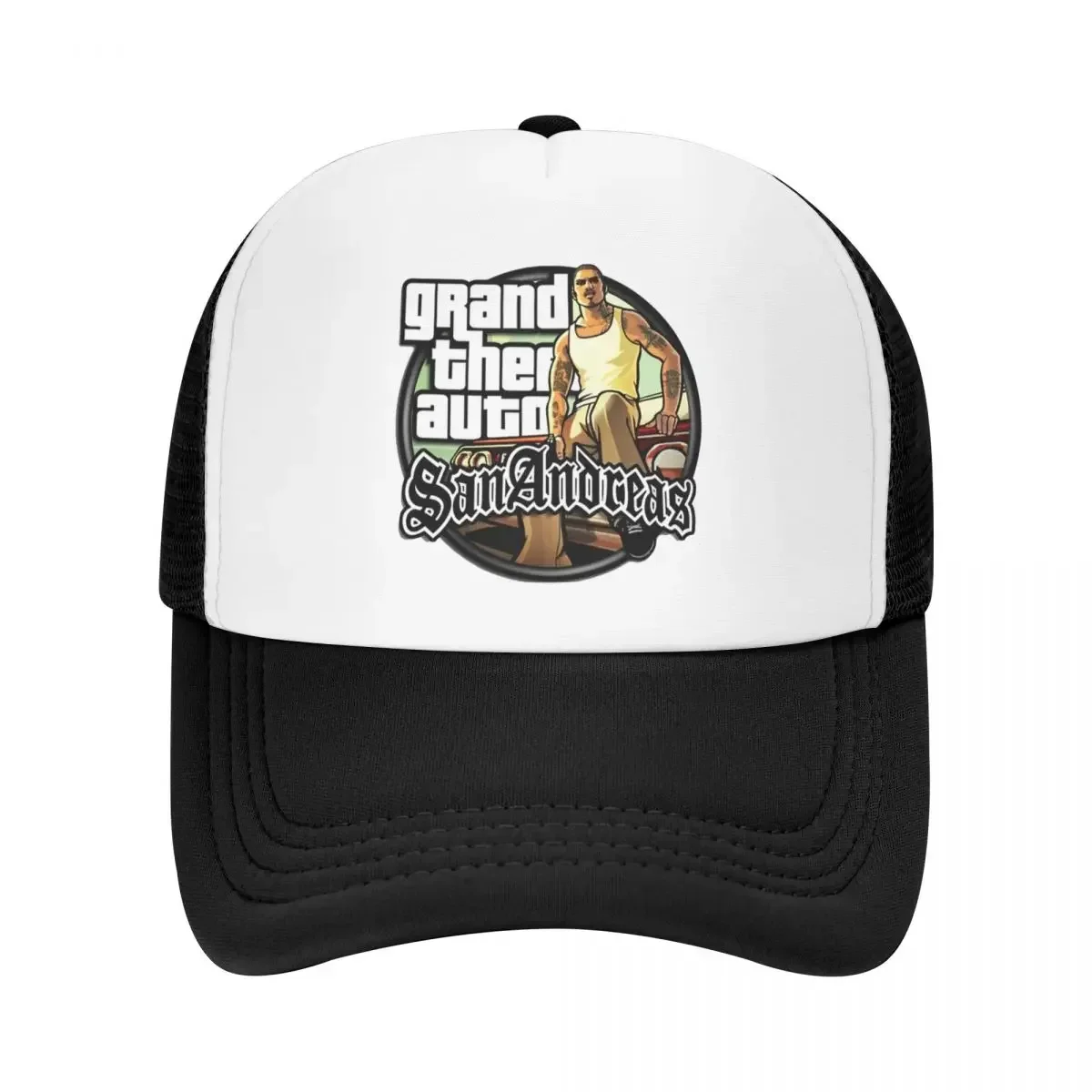 

Gentone CJ Mesh Baseball Cap Men Women Fashion Sun Caps GTA San Andreas Hat Breathable Snapback Caps Sun Hats Summer Trucker Cap