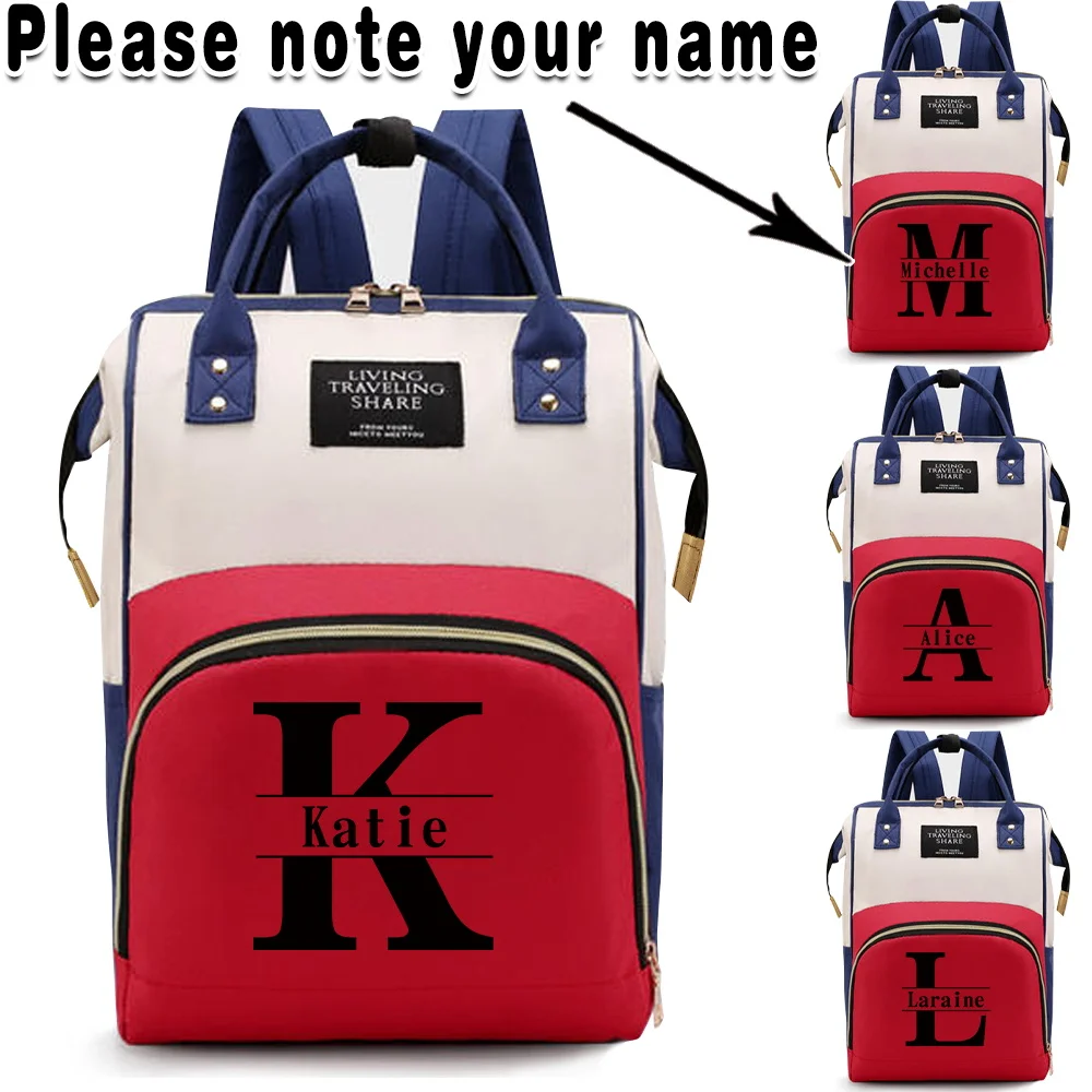 

Рюкзаки с буквенным принтом, модная сумка для хранения мамы большой вместимости.