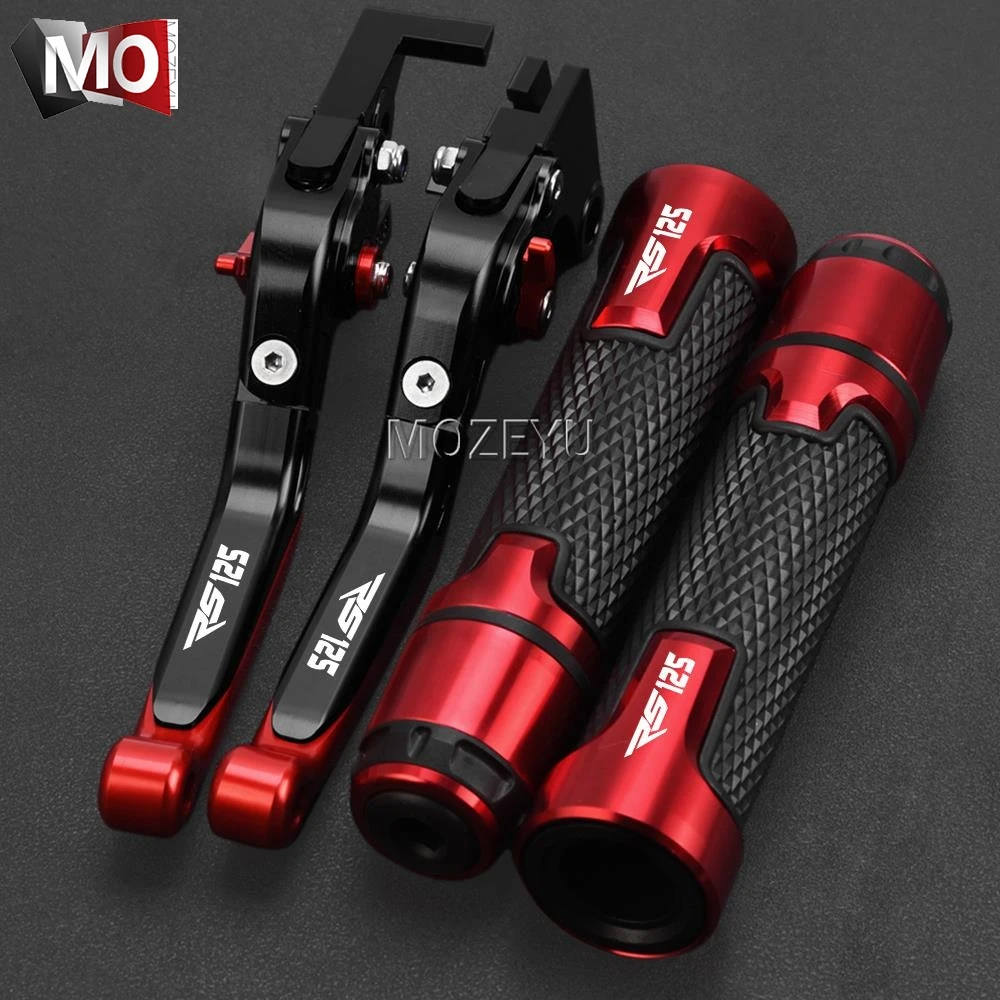 

Motorcycle Aluminum Extendable Adjustable Brake Clutch Levers Handlebar grips For APRILIA RS125 RS 125 2010 2009 2008 2007 2006