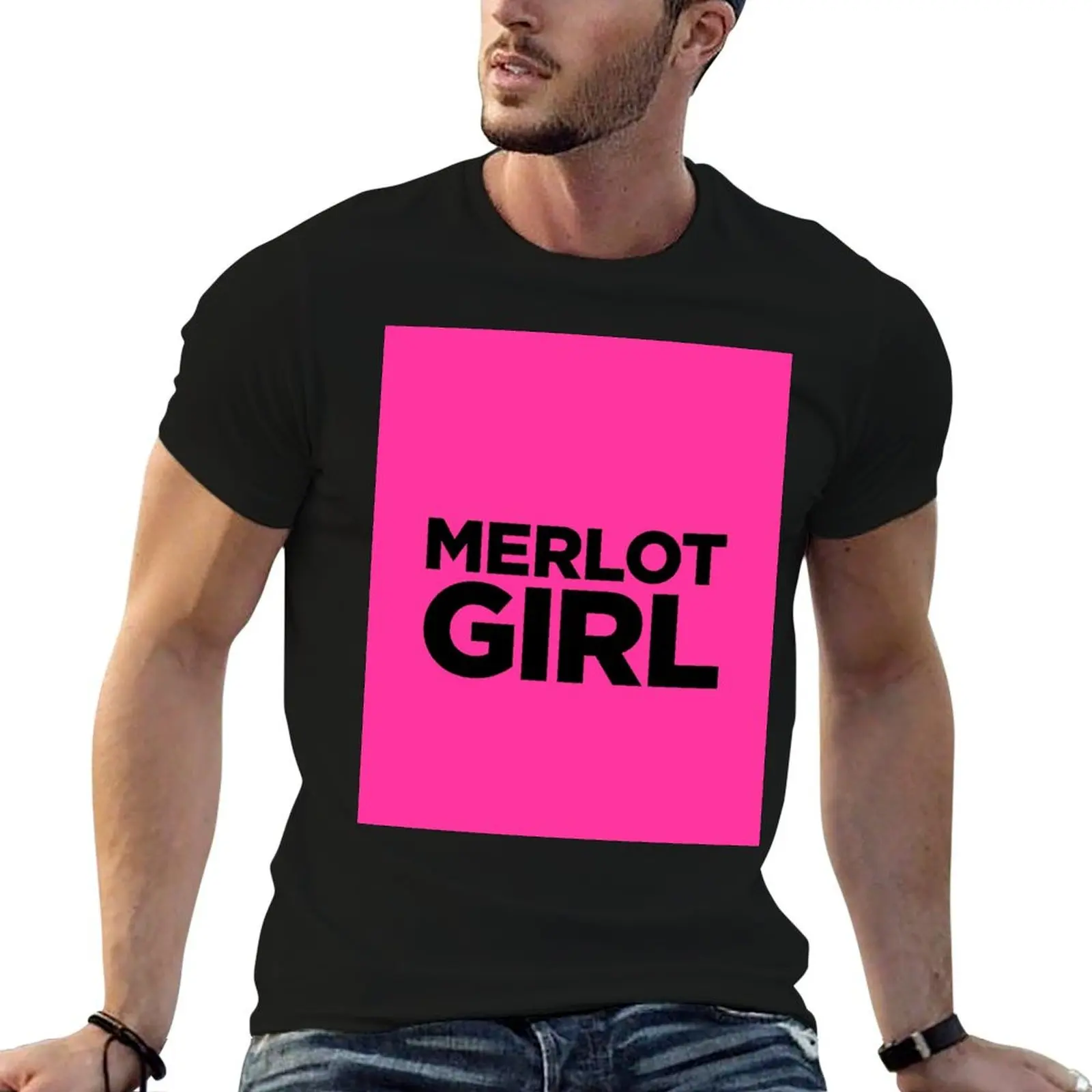 Merlot Girl T-Shirt animal prinfor boys vintage anime shirt baggy shirts mens fashion